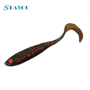 

SEAYOU 50mm 1g 30pcs/pcs Mini Soft Shad Lures with Eyes Worm Swimbaits Artificial Bait for Freshwater Fishing Tackle SL009