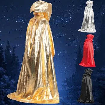 

Death Devil Wicca Robe Vampire Dracula Hoody Cloak Long Tippet Cape for Halloween Costume Theater Role Play Dress Prop