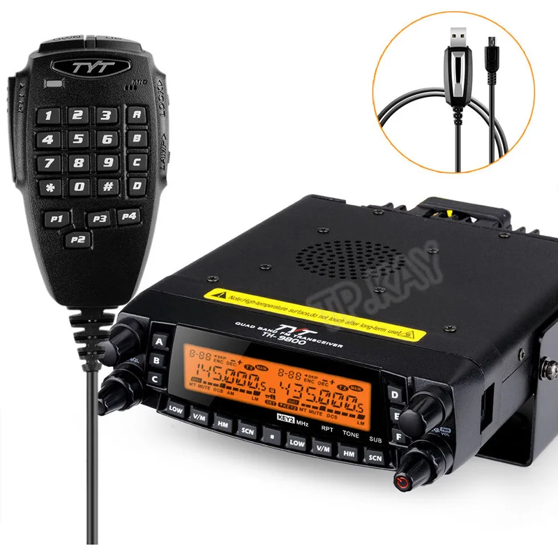 Новые прошивки TYT TH-9800 Quad Band радио со съемной Панель и кабель для программирования/программное обеспечение