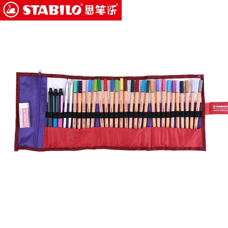 Немецкая Ручка STABILO 88 fineliner ручка из Волокна 0 4 мм тонкая искусственная цветная