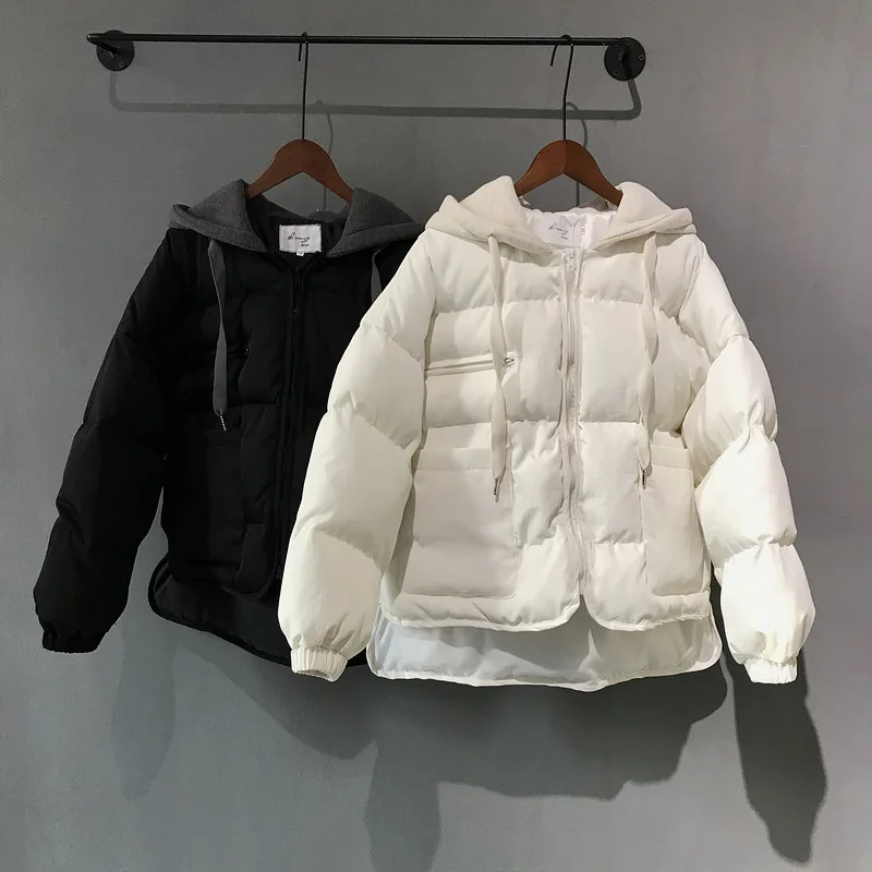 Hiver À Green Blanc Black Wj1730 Épais souris Chaud white Coton Lâche Mode Manches light Chauve Poches Noir Femme Manteau Capuchon 2017 Avec Dropship Manteaux dqgzxRtwd