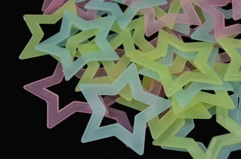 1 компл. забавные Star Метеор наклейки светятся в темноте игрушка детская комната Цвет Звезды Световой Флуоресцентные наклейки для детей