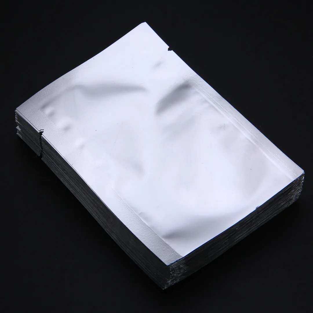 100pcs Multifunction Kitchen Tools Storage Aluminum Foil Bag Silver  Bags Vacuum Sealer Zipper Food Saver Fresh Bags