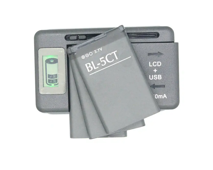 Ciszean 3x1050 мА/ч BL-5CT BL 5CT BL5CT Замена Батарея + ЖК-дисплей Зарядное устройство для Nokia 5220