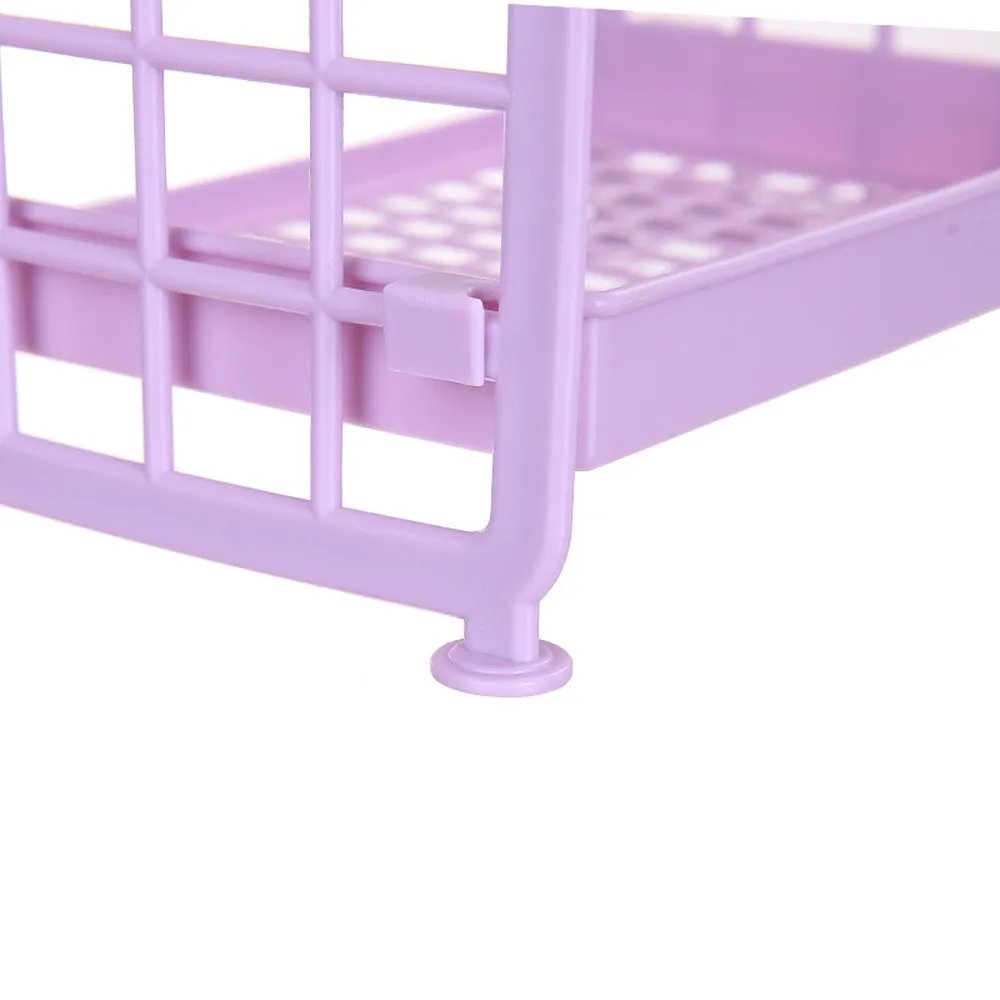 Zmhegw جديد وصول طبقة مزدوجة رفوف الحمام تخزين الرف المطبخ المنظم البلاستيك لوحة التجميل