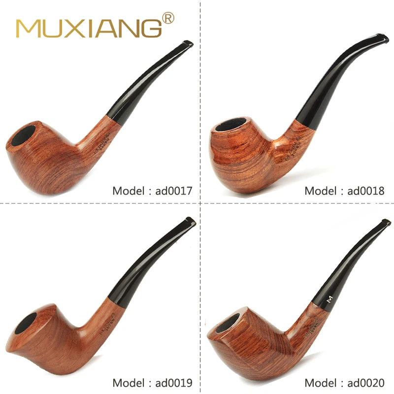 Modern Rosewood Curved Smoking Pipe - MUXIANG Pipe Shop