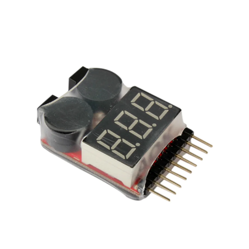 

1-8S LED Lipo Voltage Indicator Checker Tester Low Voltage Buzzer Alarm @ZJF