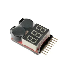 1-8S LED Lipo Voltage Indicator Checker Tester Low Voltage Buzzer Alarm @ZJF