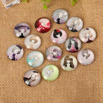 

Beautiful Girl Glass Round Cabochon 10mm 12mm 14mm 18mm 20mm 25mm Flatback Photo Dome Jewelry Findings Accessories