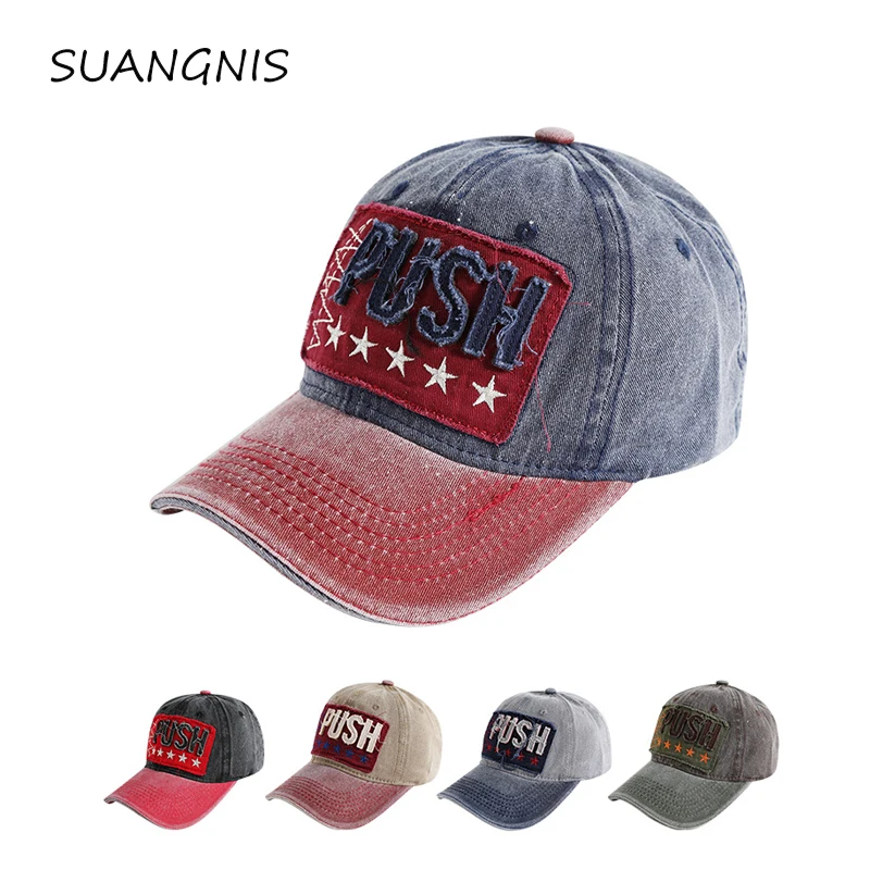 100% из стираного денима Бейсбол Кепки Snapback Шапки Осень Лето шапка для Для мужчин Для женщин Кепки s Casquette Шапки с вышивкой с надписями Gorras