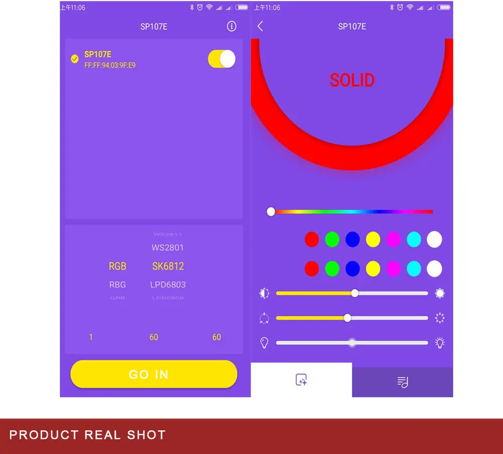 SP107E Bluetooth светодиодный музыкальный контроллер для WS2812B WS2811 SK6812 UCS1903 LPD6803 WS2801 прокладки СИД светильник DC5-24V