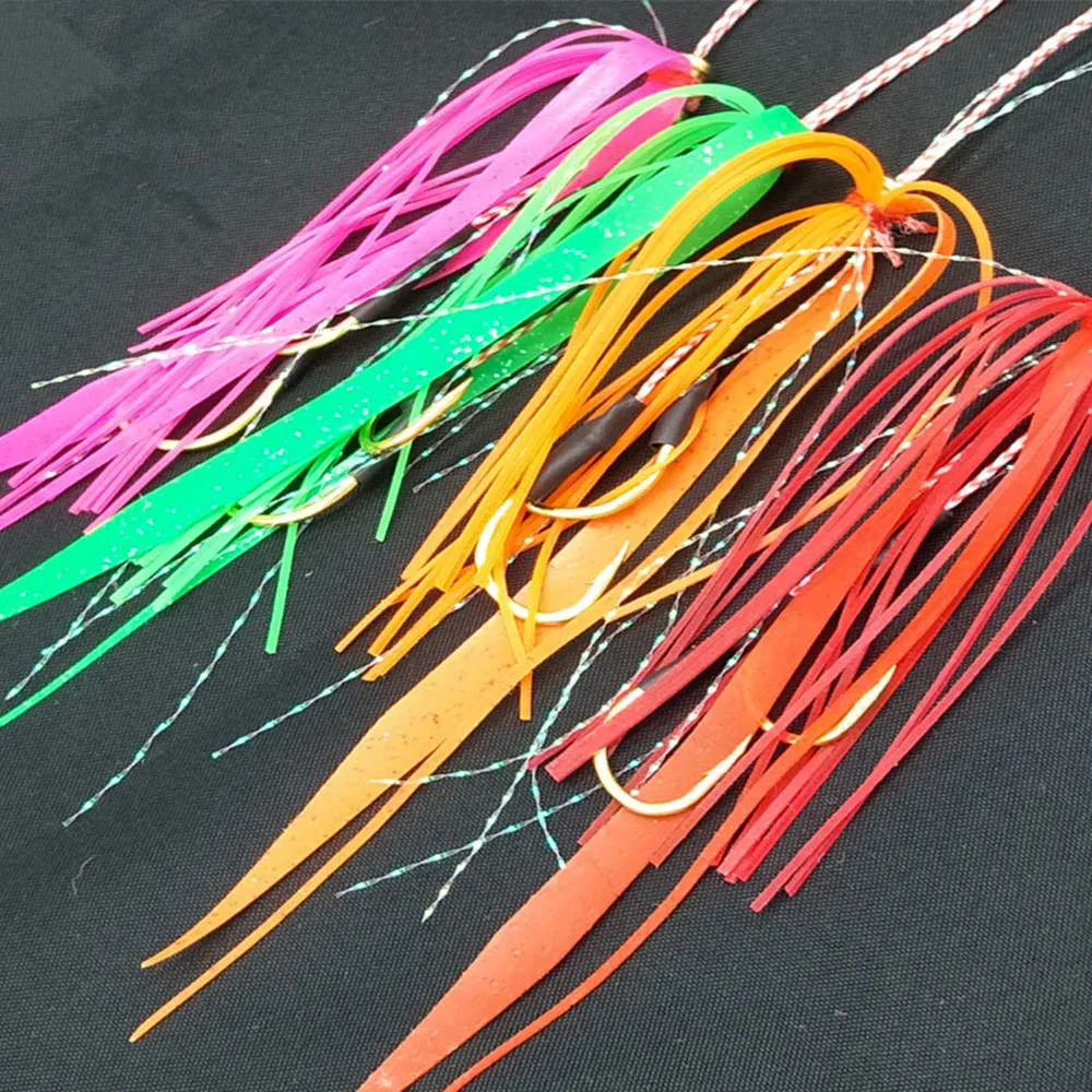 

50PCS Copper Slide Parts Fishing Fishing Equipment Snapper Skirts and Rubber Tie Mule Maintenance Supplies