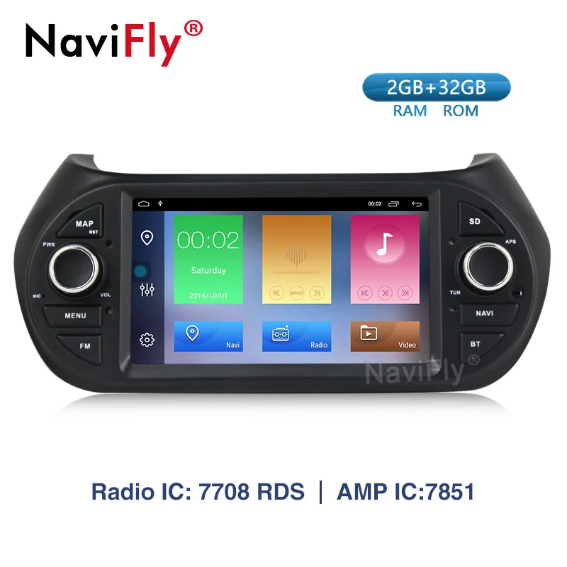 

Navifly 2+32G Android 9.1 Car radio Multimedia player For FIAT/Fiorino/Qubo/Citroen/Nemo/Peugeot/Bipper WIFI RDS BT GPS Navi