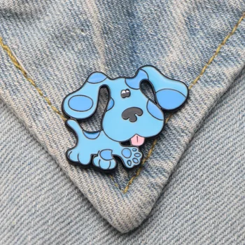 

DMLSKY 20pcs/lot Blue Dog pin Art Enamel Pins and Brooches Lapel Pin Backpack Bags Badge Clothing Decoration Gifts M3472