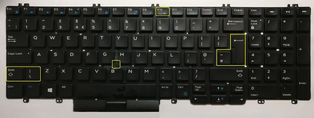

New For Dell Precision 7530 M7530 keyboard UK backlight