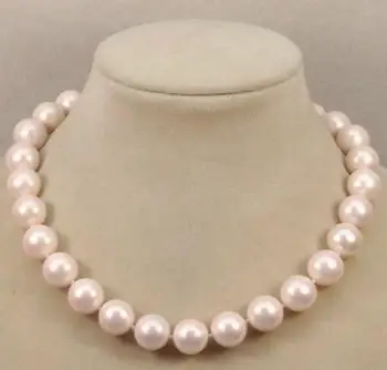 

free shipping Beautifulgift AAA 14mm black white yellow Gray Pink Shell Pearl Necklace