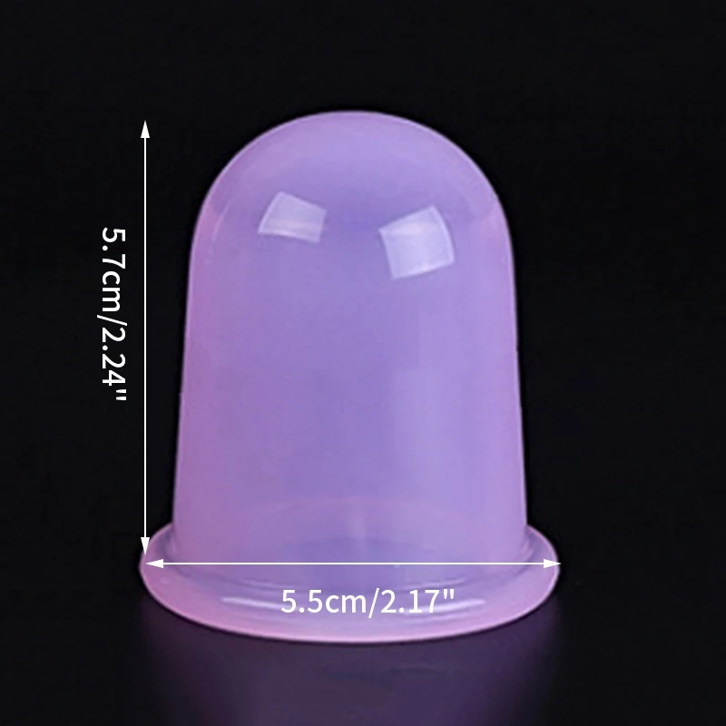 Новые силиконовые вакуумные банки для тела, массажные банки, присоски, облегчающие боль, антицеллюлитные массажные чашки для похудения - Цвет: Purple 2