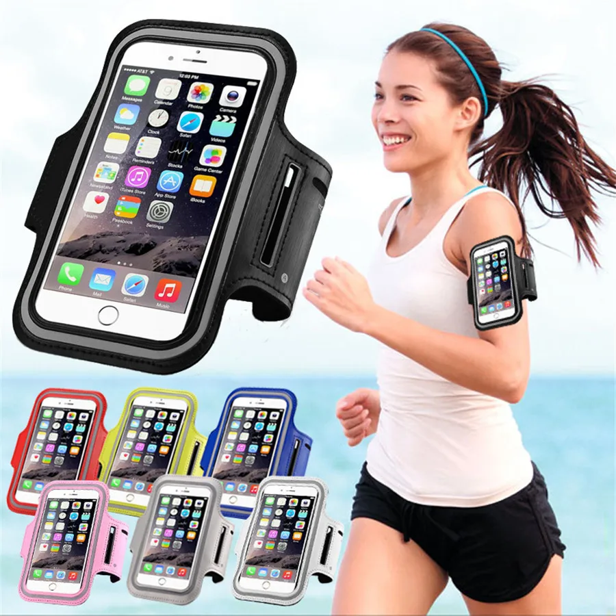 

Waterproof Running Sport Arm Band Case For Arm Holder Pouch For iPhone 7 6 6s 5 5s SE Leather Phone Cases Mobilephone Bag Cover