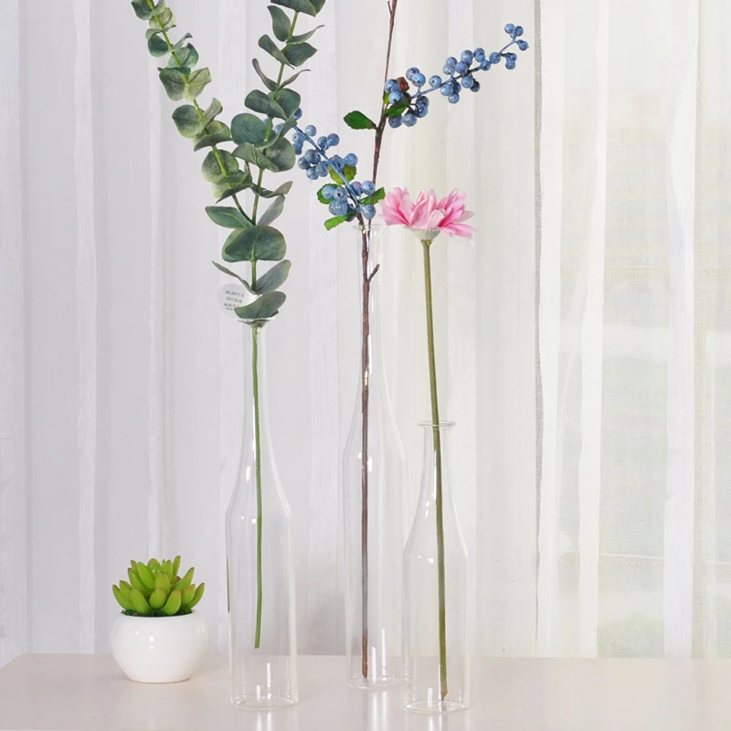 Transparent glass vase neck hanging decorative floral fashion of modern