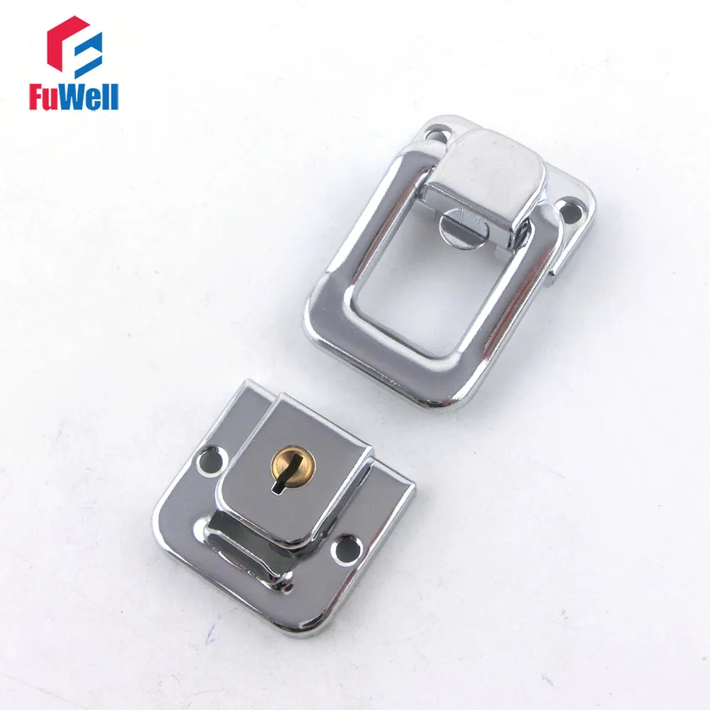 40pcs R402 Toggle Latch Box Lock Square Sharpe With Key Spring Latch Catch Toggle Locks