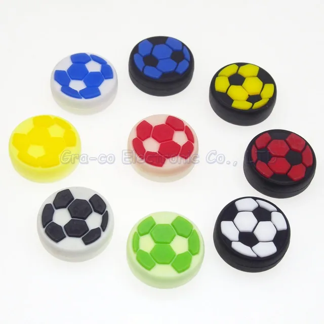Special Price 100pcs Football Design Silicone Analog Covers  ThumbStick Grip Cap Cover for  PS4/ Xbox 360/ PS3 /Xbox one controller
