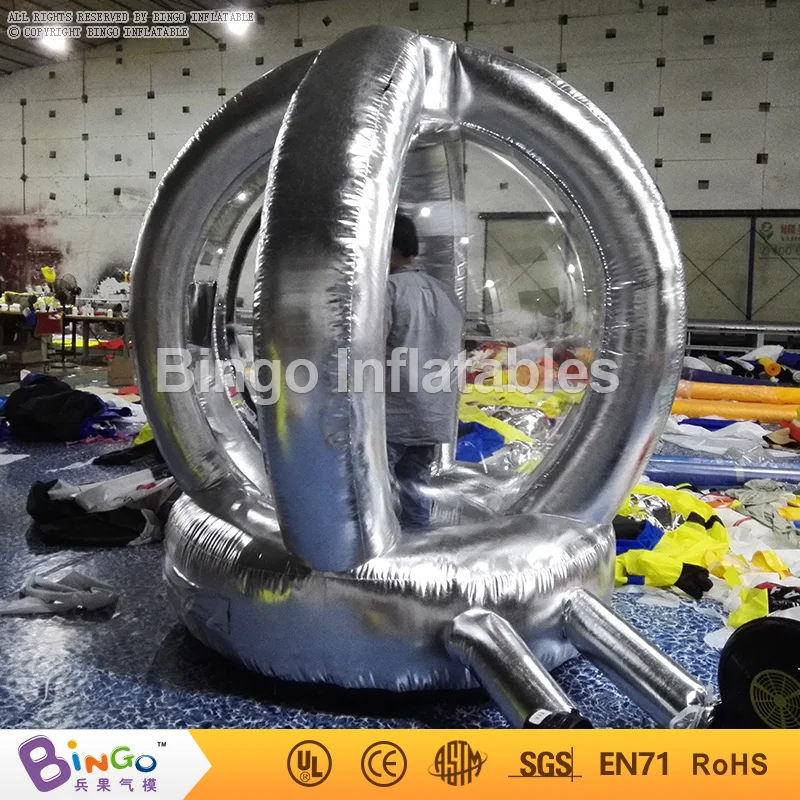 Free Express Silver color inflatable money booth for promotion toy font b tents b font type