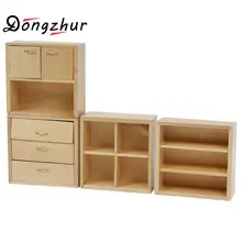DIY кабина Миниатюрный Кукольный домик, 1:12, аксессуары, мини-мебель, деревянный цвет, комбинированный шкаф Poppenhuis Miniaturen 1:12
