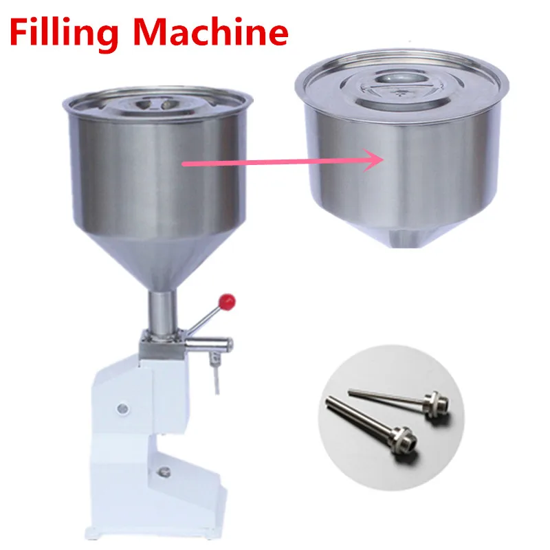 High Quanlity Manual Press Filling Machine Stainless Steel 5 50ml Cream