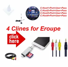 Freesat AV Cable Digital Satellite TV Receiver DVB-S/S2 HD AV Cable 1 Year cccam 4Lines europe Germany Poland Spain UK France