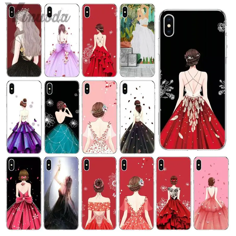 

Yinuoda Art Wedding Girl Pattern TPU Soft Phone Accessories Cell Phone Case for Apple iPhone 8 7 6 6S Plus X XS MAX 5 5S SE XR