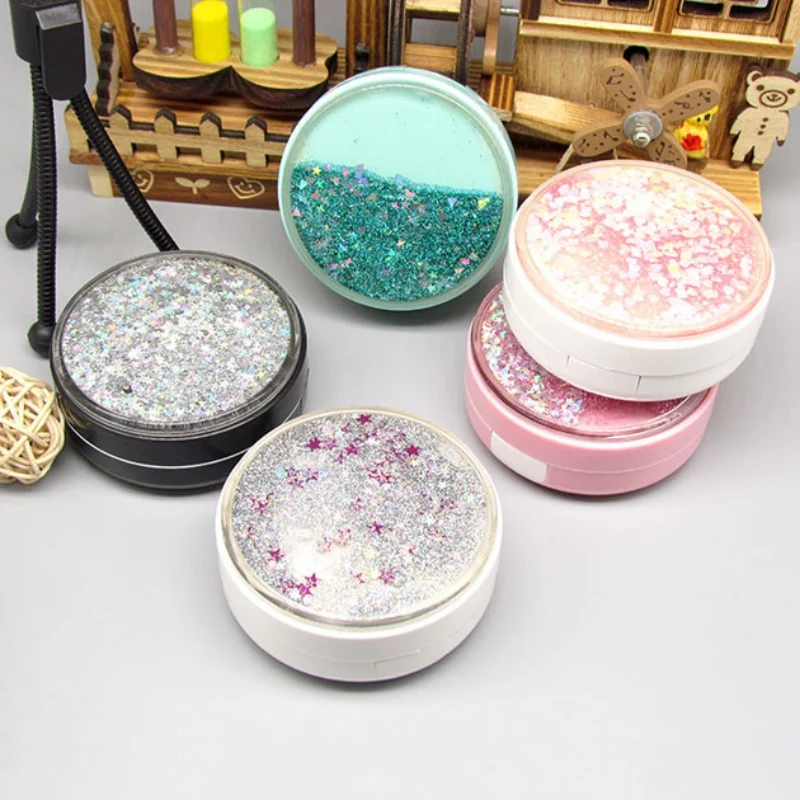 

Stylish And Simple Exquisite Quicksand Contact Lens Case Portable Travel Contact Lens Container With Mirror