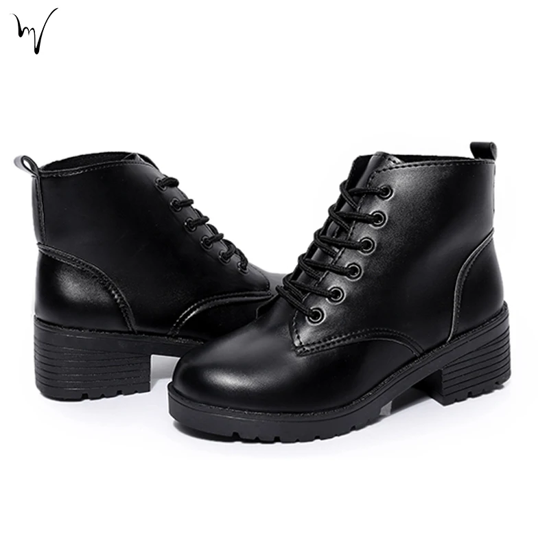 Cheap Genuine Leather Boots Heighten Over Ankle Women Shoes PU Oxfords