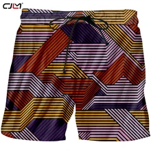 CJLM Новое поступление мужские спортивные шорты с 3D принтом в разноцветную полоску мужские шорты из полиэстера большого размера