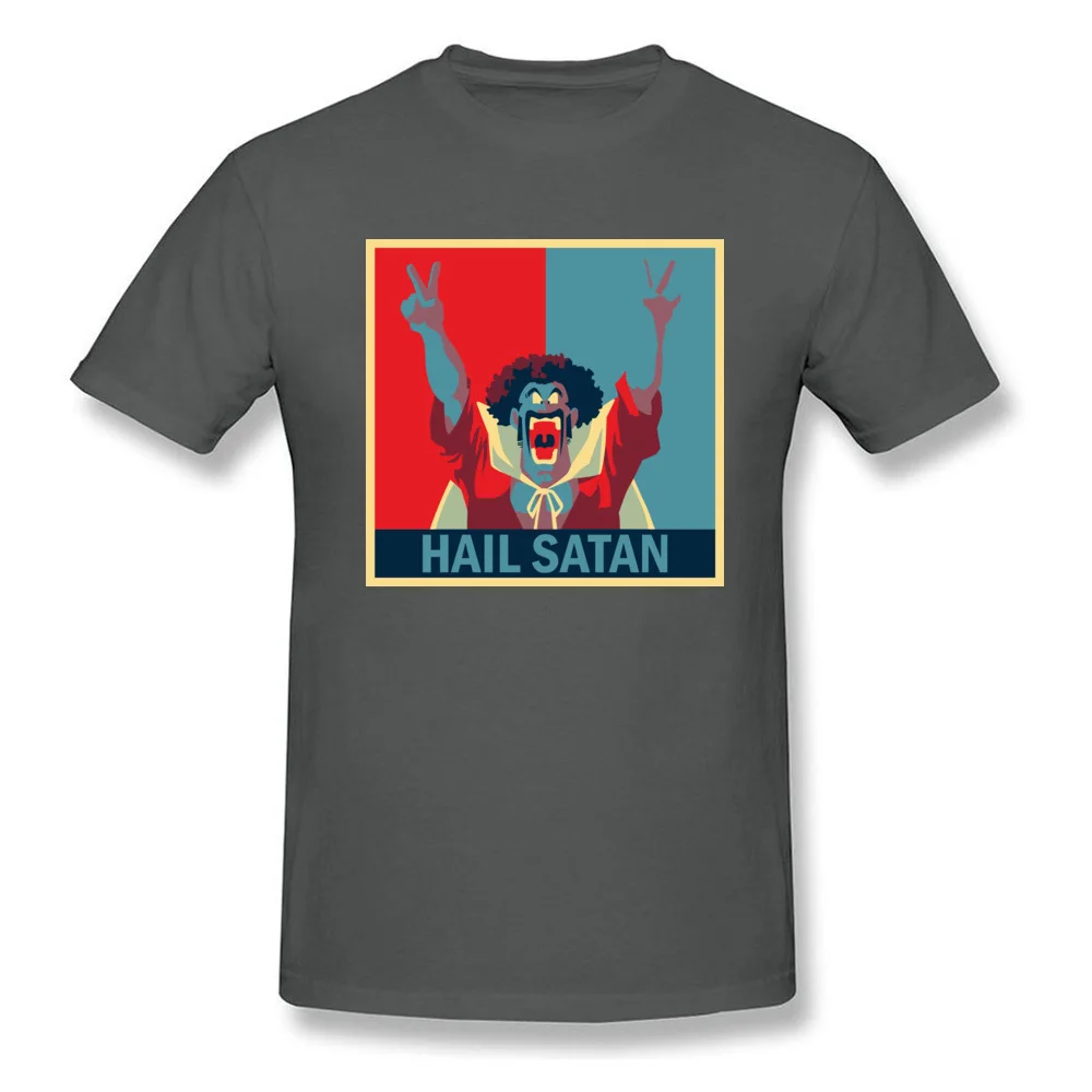 Hail Satan Tshirts Funny Short Sleeve 2018 Discount Round Collar 100% Cotton Tops Tees Summer Sweatshirts for Men Lovers Day Hail Satan carbon