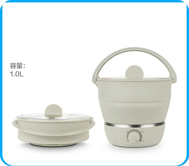 

Multifunction Portable Electric Skillet Mini Hotpot Noodles Rice cooker Foldable Camping Egg Steamer Pan Soup Pot 110V/220V