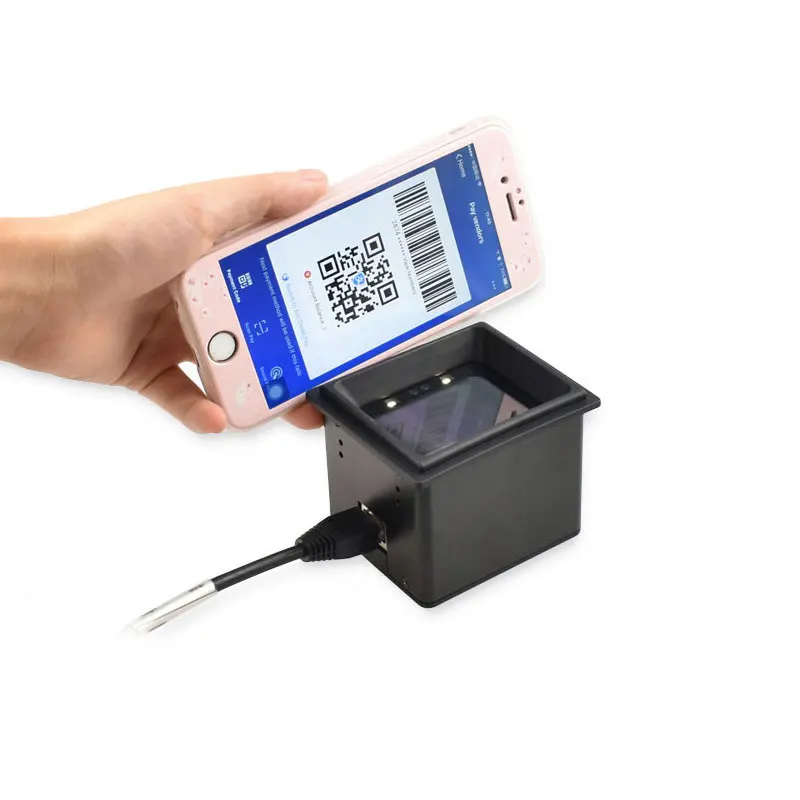 

Rakinda RD4600 fixed mount bar code scanner USB/RS232 1D/2D QR for phone screen scanning