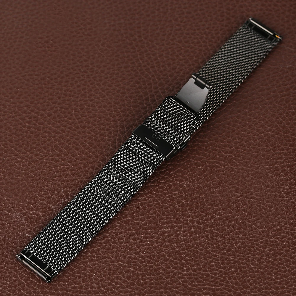 2018 New Arrival 182022mm Black Silver Watch Band Replace Stainless Steel Bangle Band High Qulity Bracelet for Women Men (12)