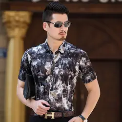 Hetobeto Camisa Masculina Для мужчин рубашки бренд 2018 Новый Летний стиль с коротким рукавом рубашка квадратный