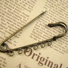 500 шт. 75 мм античная бронза Детская безопасность Булавки брошь Булавки с 6 выводами обруч шарма брошь Jewely