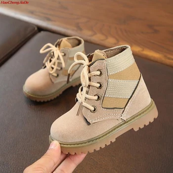 

Spring Fashion Children Leather Single Boots For Girls Boys Kids Martin Boots Shoes Casual Soft Children Baby Toddler Shoes