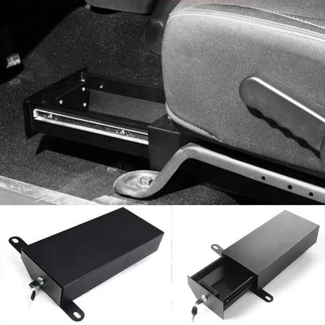 

Newest Under Seats Lock Drawer Storage Box Anti Theft Tool Tidy Stowing Steel For Jeep Wrangler 07 Up 4-Door Only Free Shipping
