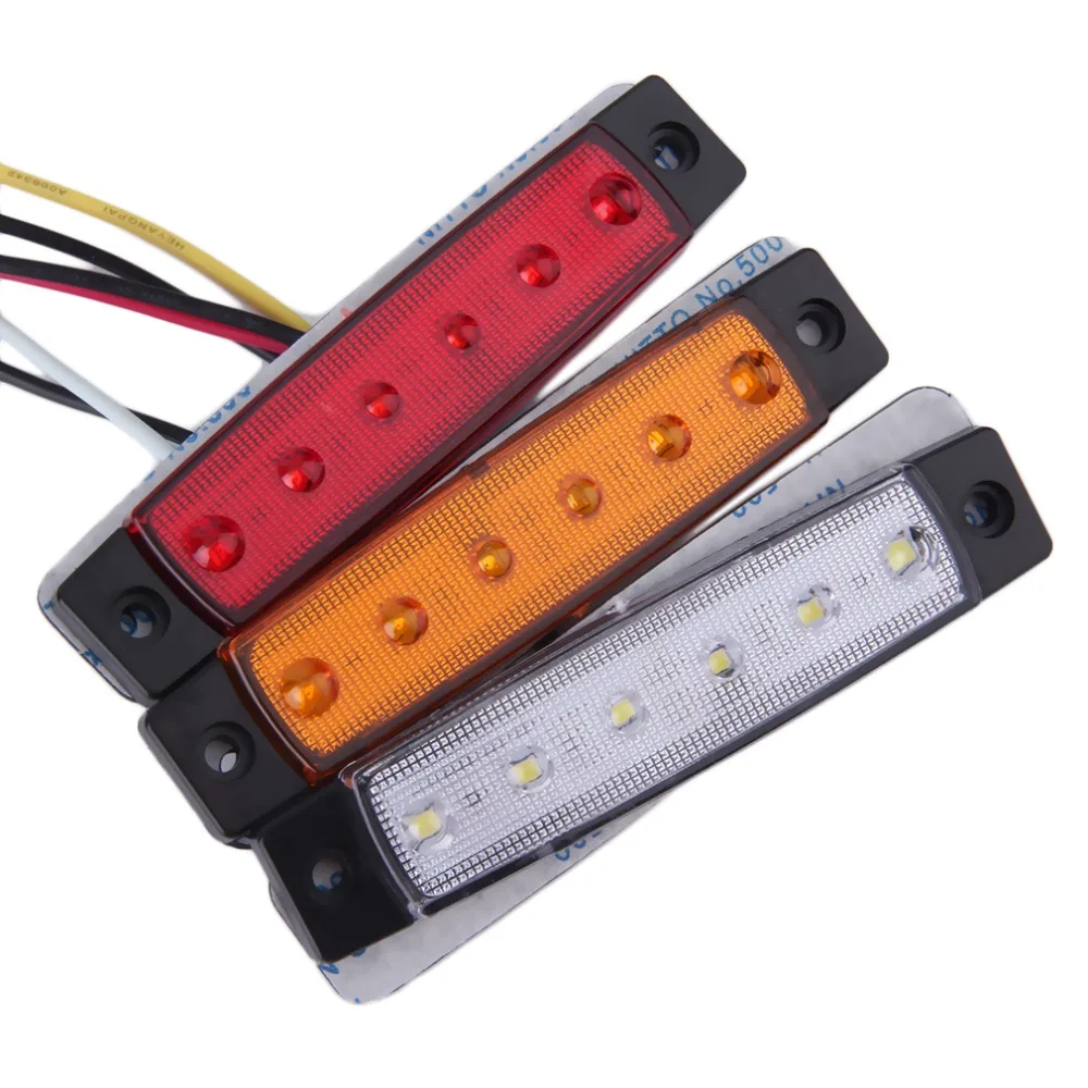 Горячая 1 шт. 12 В 6 SMD СВЕТОДИОДНЫЙ Автомобильный автобус для грузовика и прицепа