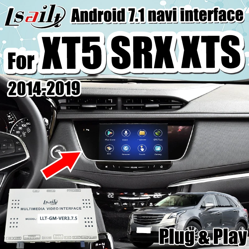 Android 7,1 gps навигационная коробка для Cadillac XTS SRX ATS.-18 мультимедийный видео интерфейс Поддержка беспроводной carplay от Lsailt