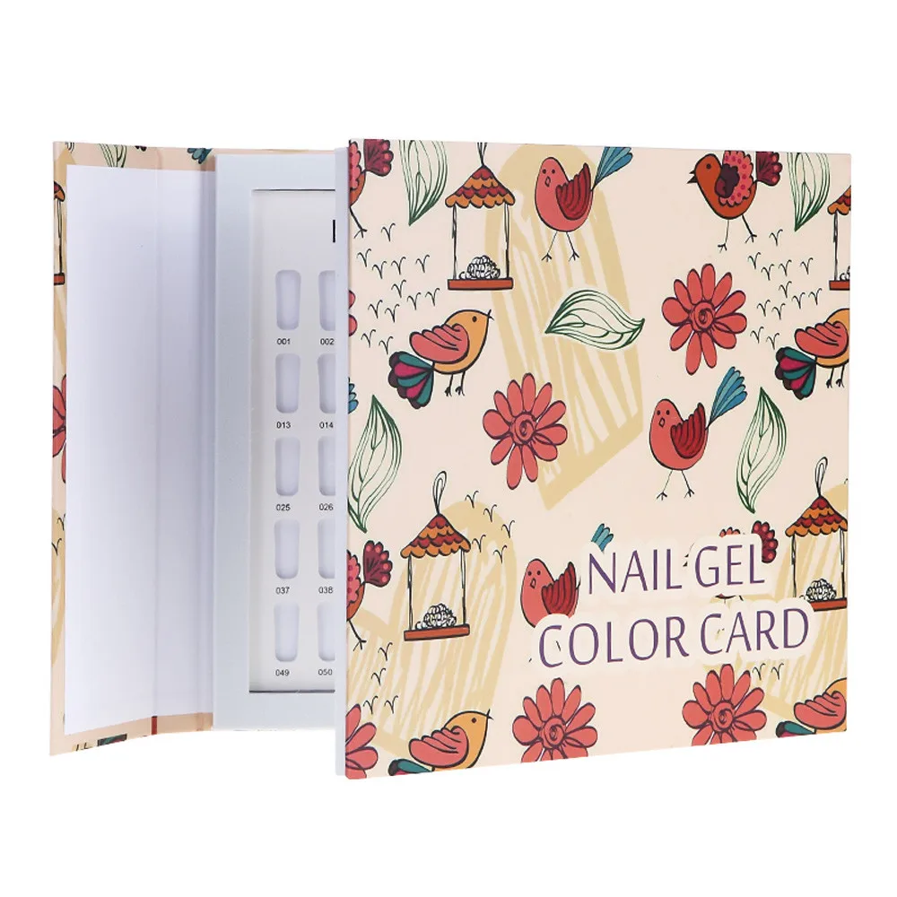 120 Color Model Nail Gel Polish Color Display Box Book Dedicated White Nail Gel Polish Display Card Chart with Tips 10