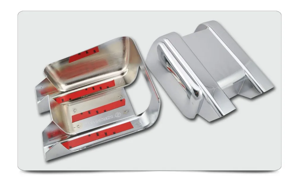Chrome ABS Towing Mirror Cover For Ford F250 F350 Super Duty 2008 to 2015 Lower Half With Turn Light Signal Hole g