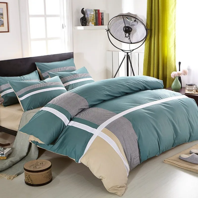 

Home Textile Cross Stripes Style 100%cotton 4pcs Bedding Sets Fashion Casual Bed Linen Quilt/duvet Cover Bed Sheet