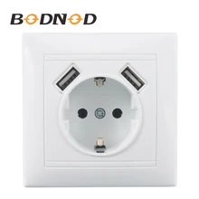 USB 2 розетки ГОРЯЧИЙ Европейский стандарт сетевой адаптер 5 В 2A выходной разъем с USB разъем 16A 250 В,розетка с usb,розетка usb,розетки с usb, usb розетка