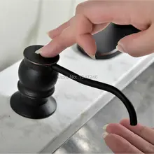 Distributeur de savon liquide pour évier de cuisine et salle de bains, en laiton brossé Nickel et Bronze noir frotté à l'huile, 100%