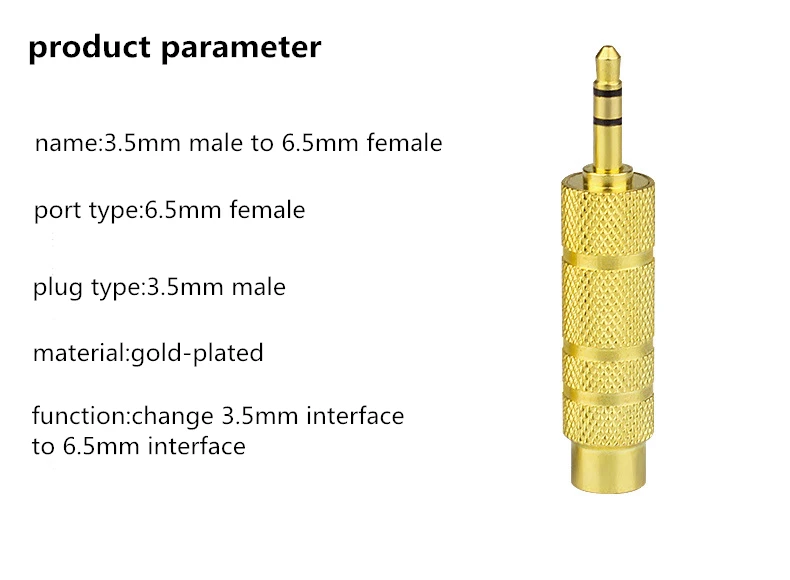 3.5mm male to 6.5mm female (3)