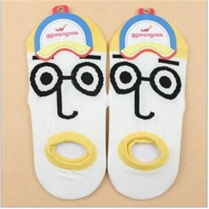 6Novelty Men's Socks Lady's Short Ankle Socks Creative Face Expression Socks Cotton Couples Cartoon Boat Socks Sport Ship Socks